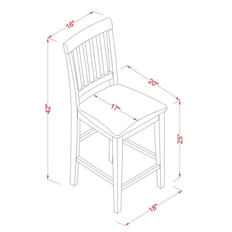 5 PC Pub Table and 4 Counter Chairs R555106