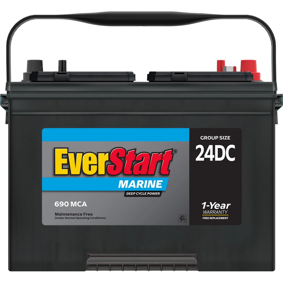 Lead Acid Marine & RV Deep Cycle Battery, Group Size 24DC 12 Volt, 690 MCA M307583