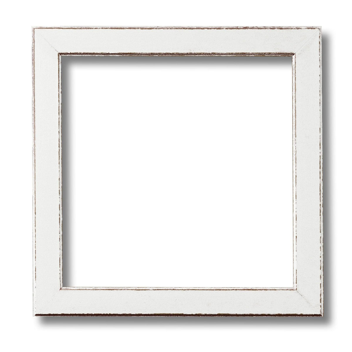 White Beveled Edge Wood Frame L494