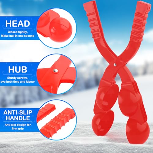 4 Pack Large Snowball Maker Tool with Handle G108