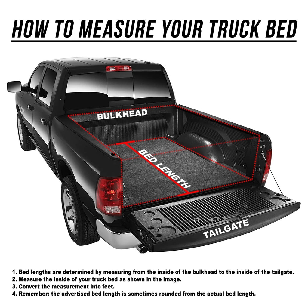 Tri-Fold Soft Top Tonneau Cover for Ford Ranger 6 Ft Short Bed Flareside Q291