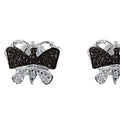 White Gold Butterfly Stud Earrings K838717