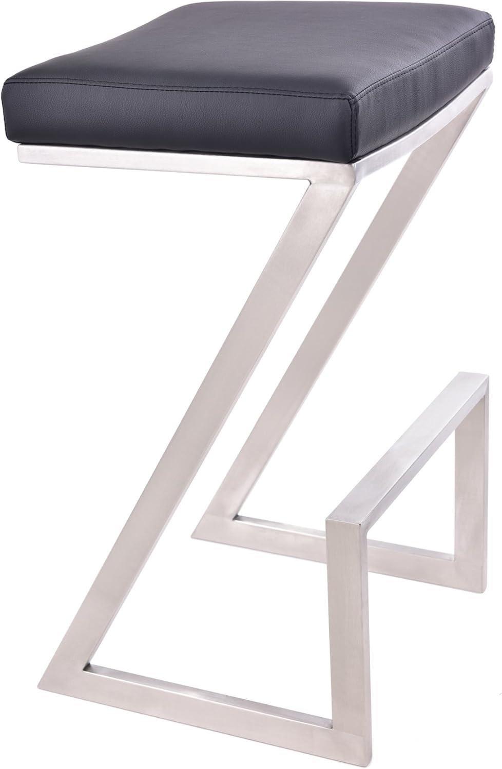 White Faux Leather Counter Height Barstool A736574