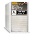 16x25x1 Pleated Electrostatic Air Filter, MERV 5, 6-Pack C973