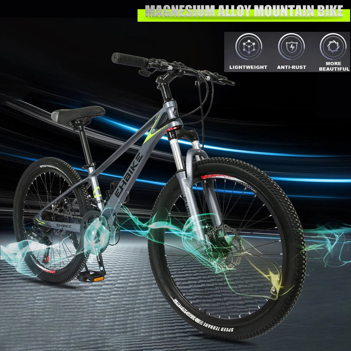24 inch 21 Speed Black Mountain Bikes B165351