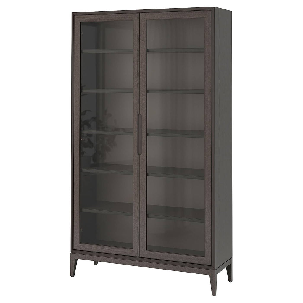 Brown Glass-Door Cabinet X16160