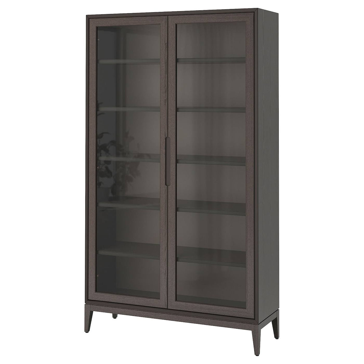 Brown Glass-Door Cabinet X16160