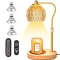 Candle Warmer Lamp with 3 Bulbs, Dimmable Adjustable Hight Gold H40017
