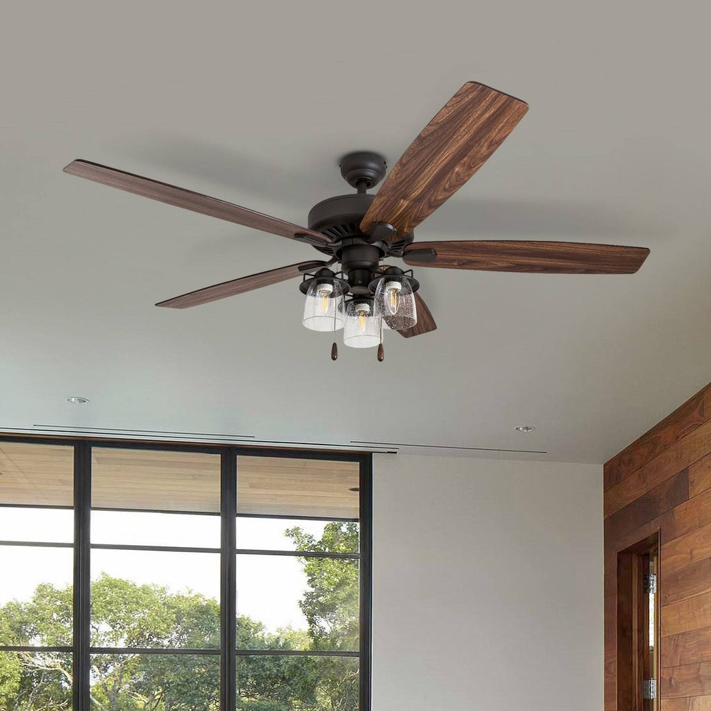 Bronze 60-Inch LED Ceiling Fan with Pull Chains P778370