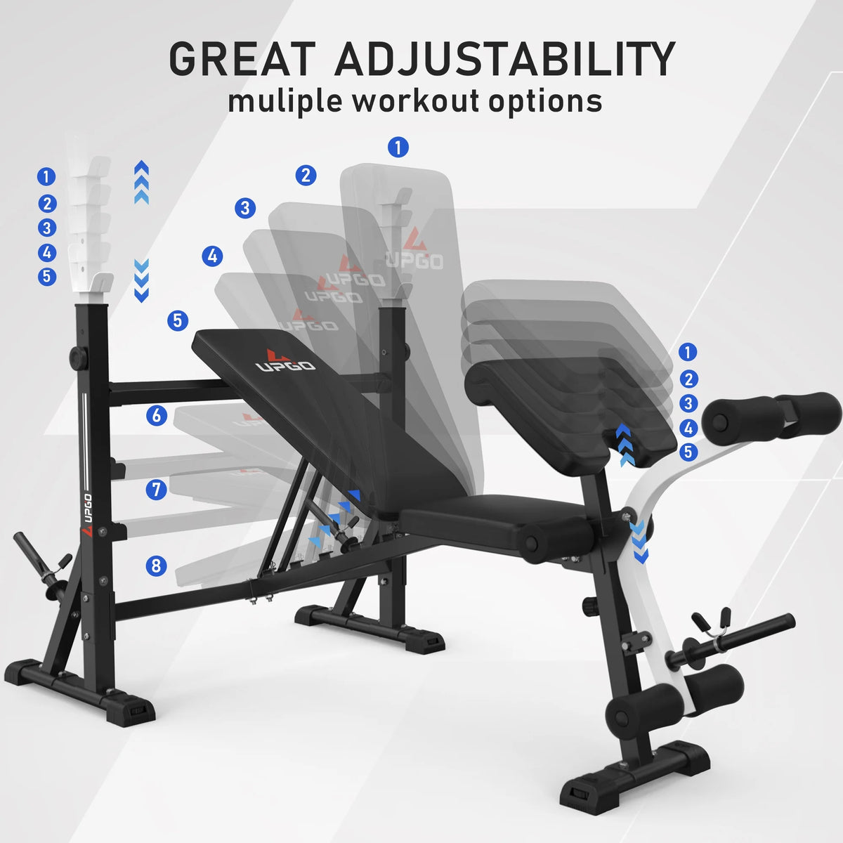Standard Weight Bench with Preacher Curl Pad and Leg Developer S16464