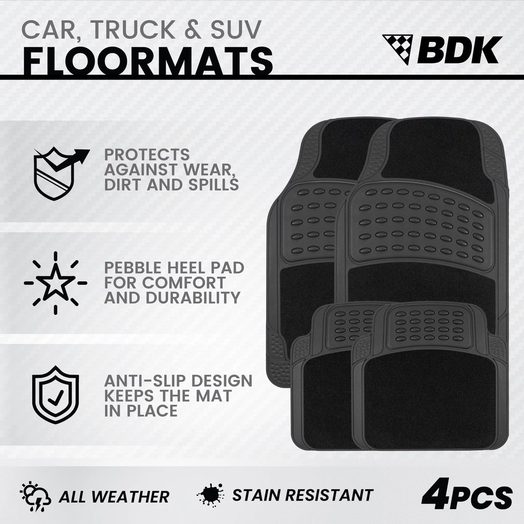 Universal Rubber & Carpet Floor Mats Set D415399