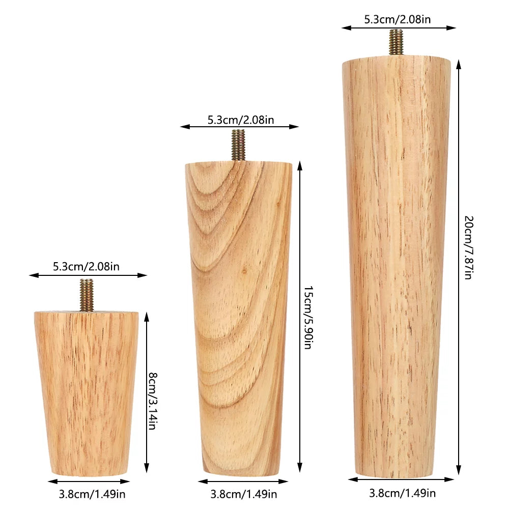 Wood Tapered Furniture Legs Set of 4 H8032