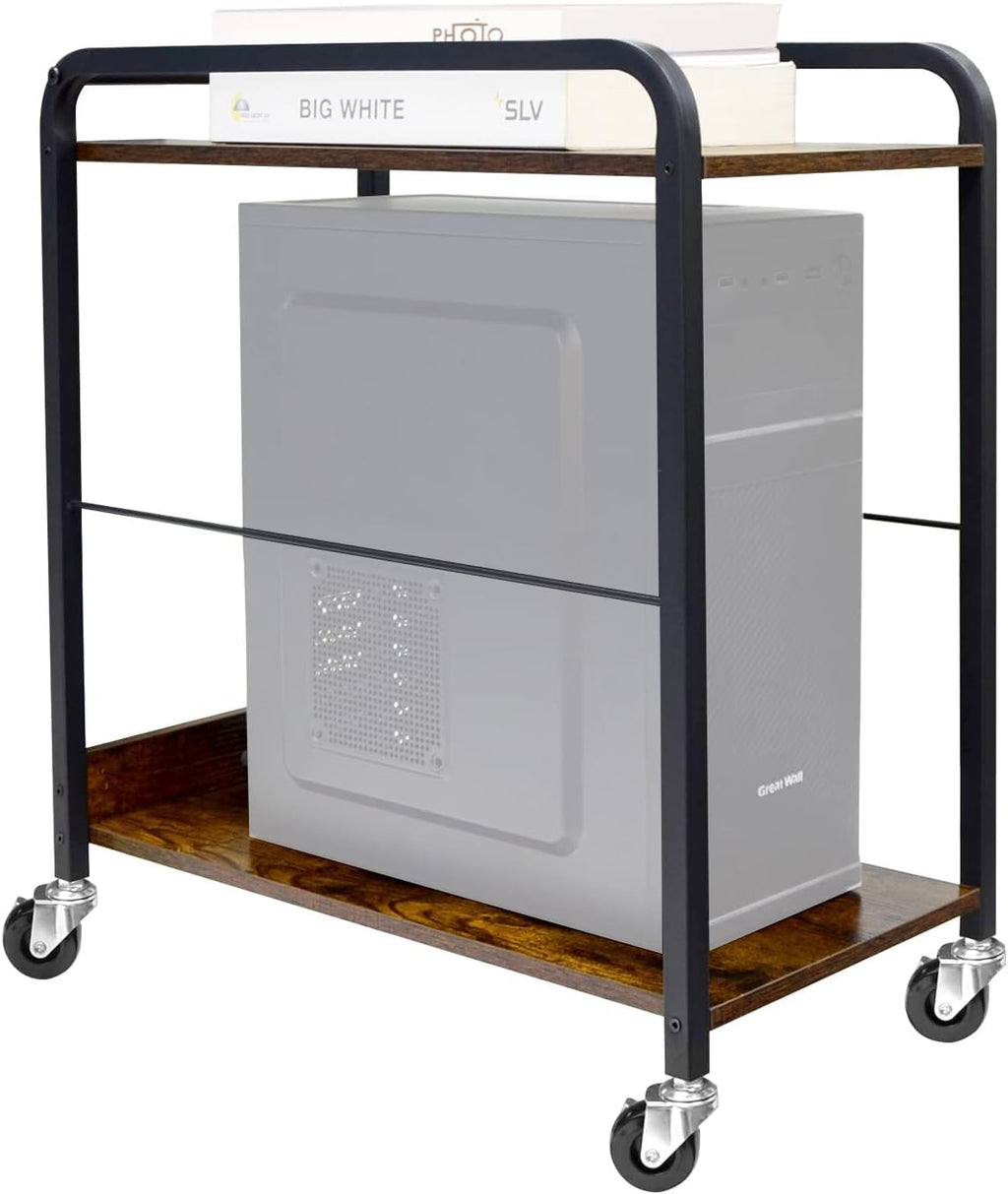 2-Tier CPU Rolling Stand with 4 Caster Wheels S67901