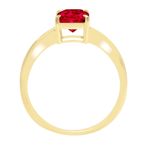 18K Yellow Gold Solitaire Ring D833018