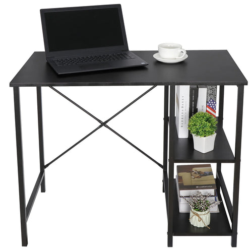 36" Computer Desk with 2 Tier Shelf F8198