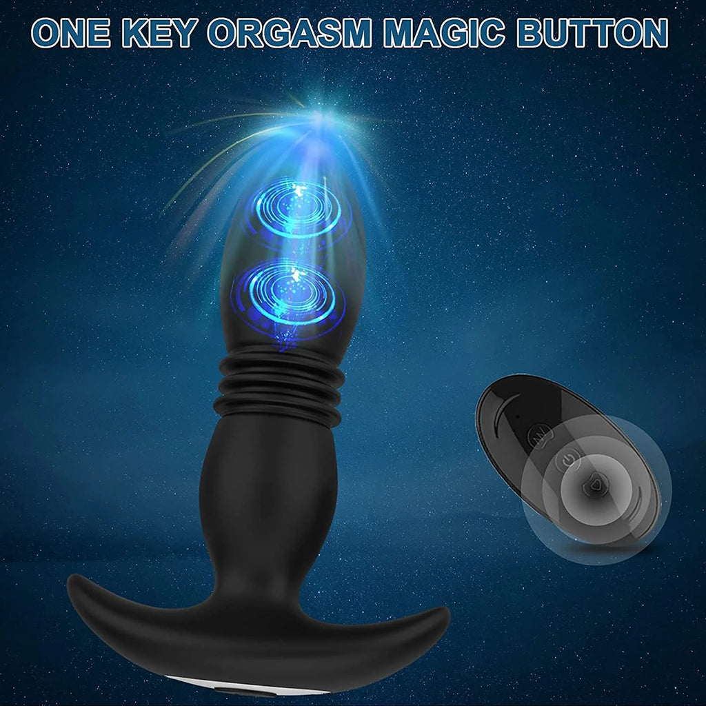 2in 1 Prostate Massager 7 Thrusting Modes Waterproof Y954265