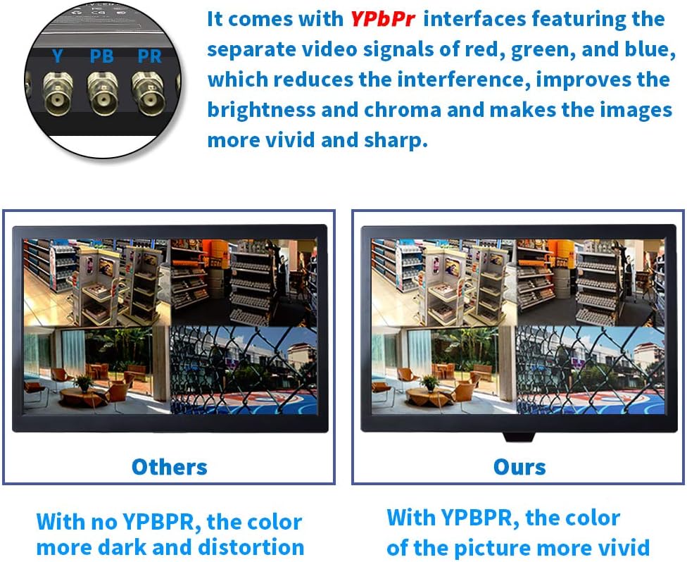 21.5 CCTV Monitor, 16:9 BNC Monitor 1920x1080 TFT LCD Display C4488