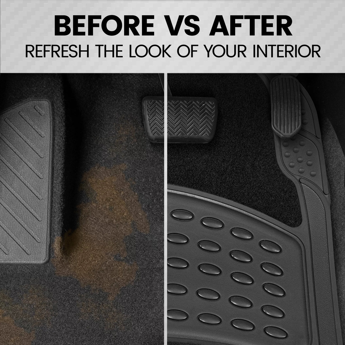 Universal Rubber & Carpet Floor Mats Set D415399