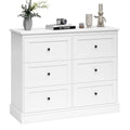 White 6 Drawer Wood Dresser U296