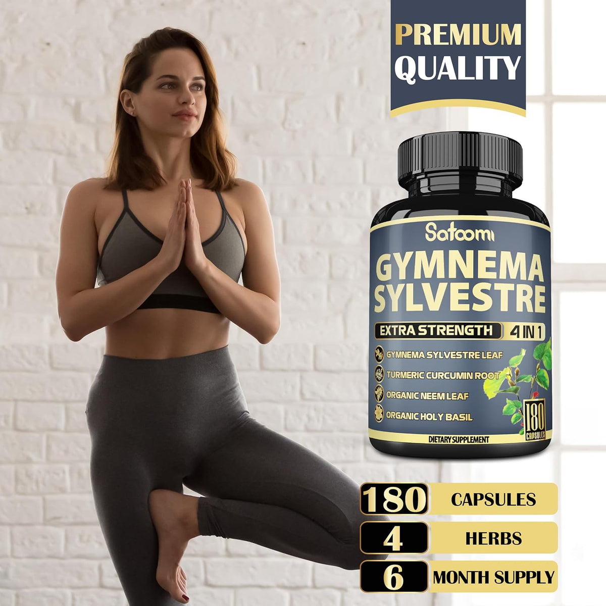 180 Capsules Gymnema Sylvestre Capsules Extract O840943
