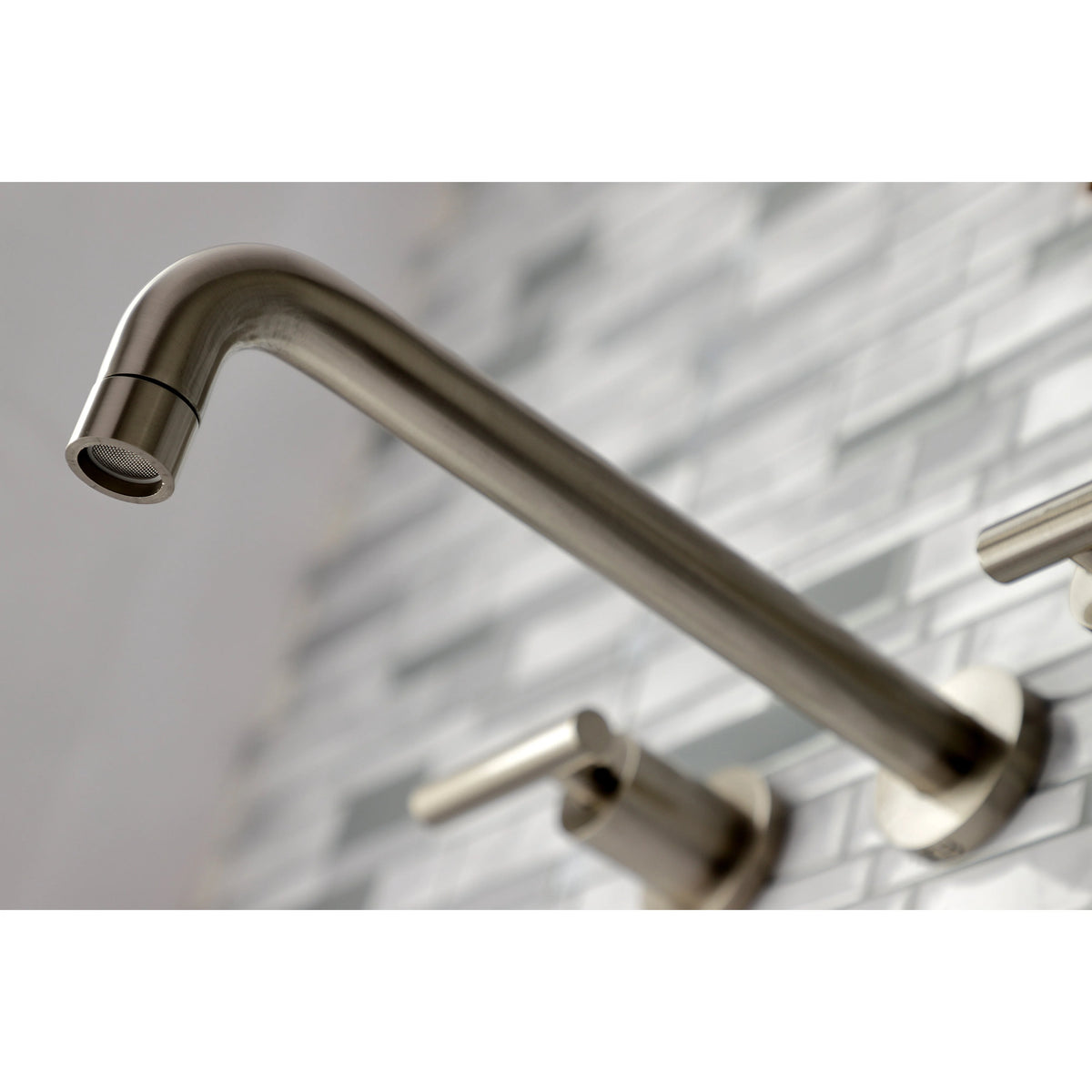 2-Handle Wall Mount Roman Tub Faucet Brushed Brass K178