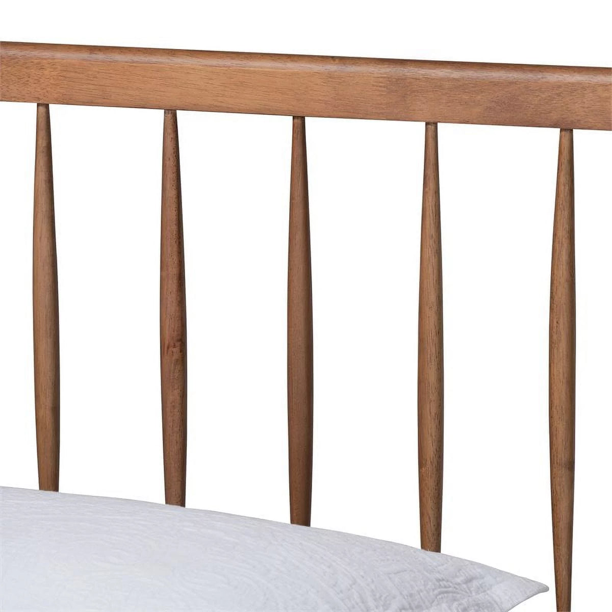 Ash Walnut Finished Wood Twin Size Platform Bed S43761