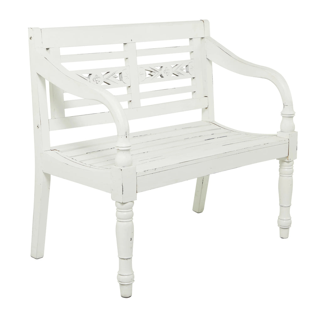 White Wood Bench V88082