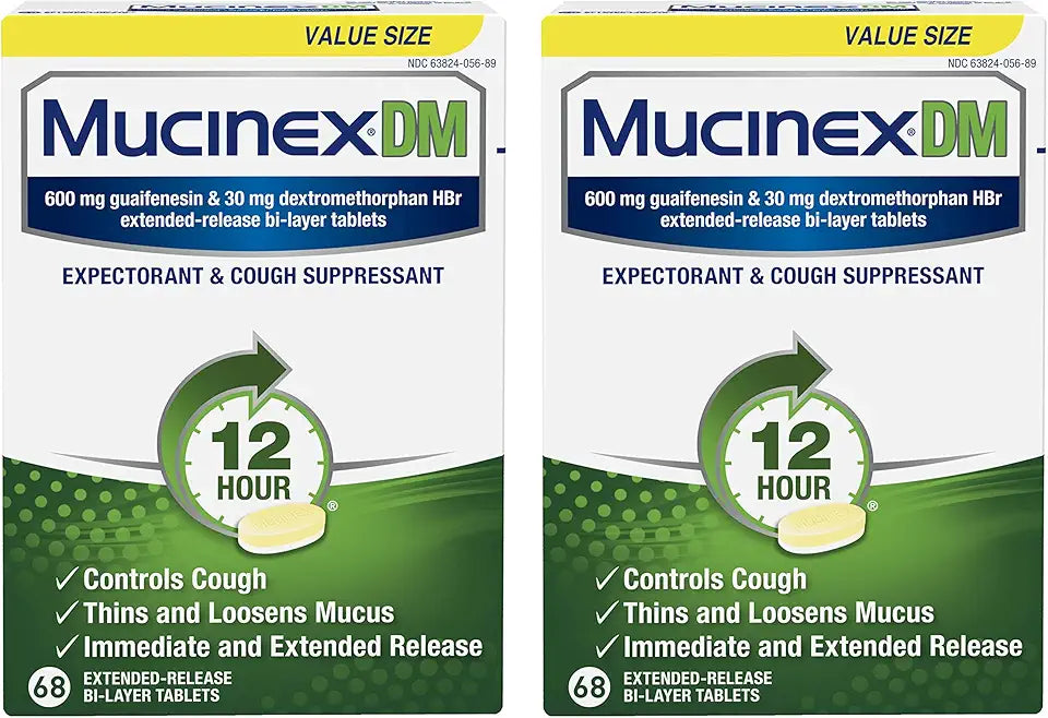 12 hour Cough and Chest Congestion Medicine, 68 Count (Pack of 2) W1477