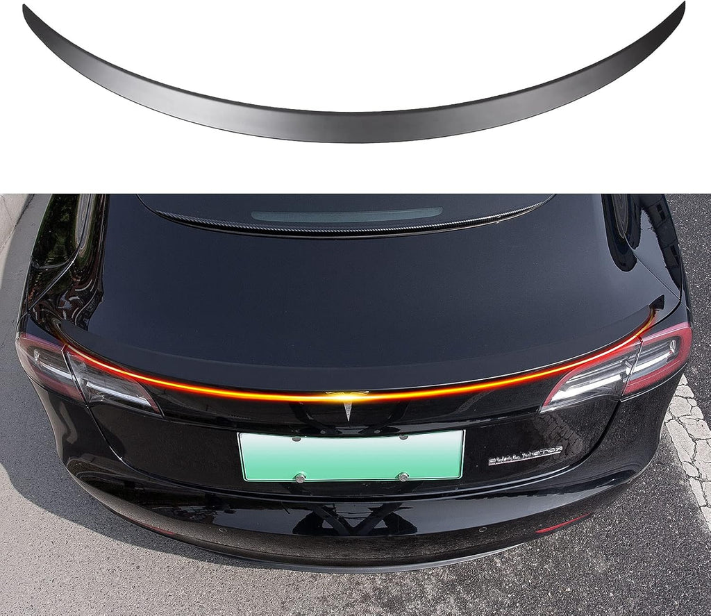 Matte Black Trunk Spoiler Wing Lip for Tesla Model 3, Pack of 2 M300657