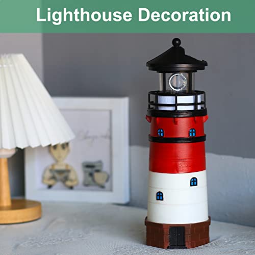 Solar Powered Lighthouse Decor with Rotating Beacon C884836