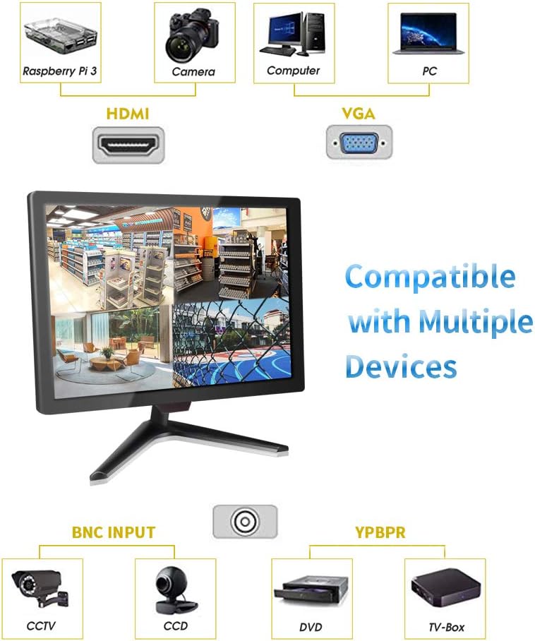21.5 CCTV Monitor, 16:9 BNC Monitor 1920x1080 TFT LCD Display C4488
