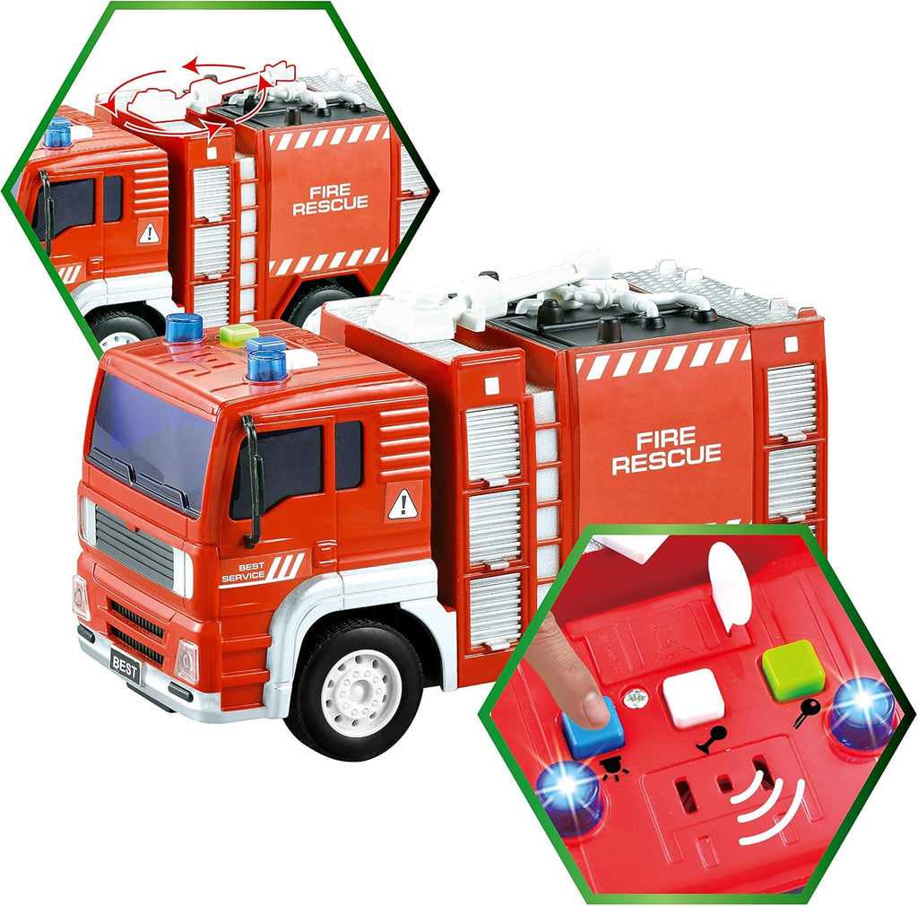 Friction Powered Emergency Vehicle Toy Playsets with Light and Sound O865