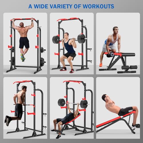 Power Cage Squat Rack with Bench N16393