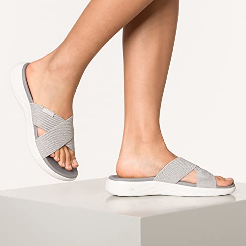 Metallic Mesh Slide Sandal A31175