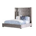 Queen Size Button Tufted Wingback Bed X676728