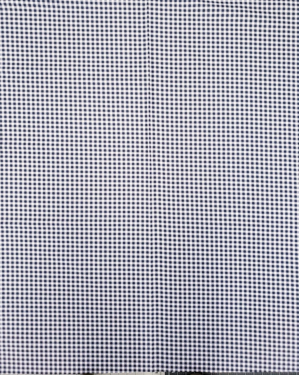 Navy Blue White Checked Gingham Curtain Panels Set of 2 24 Inch Long P11637
