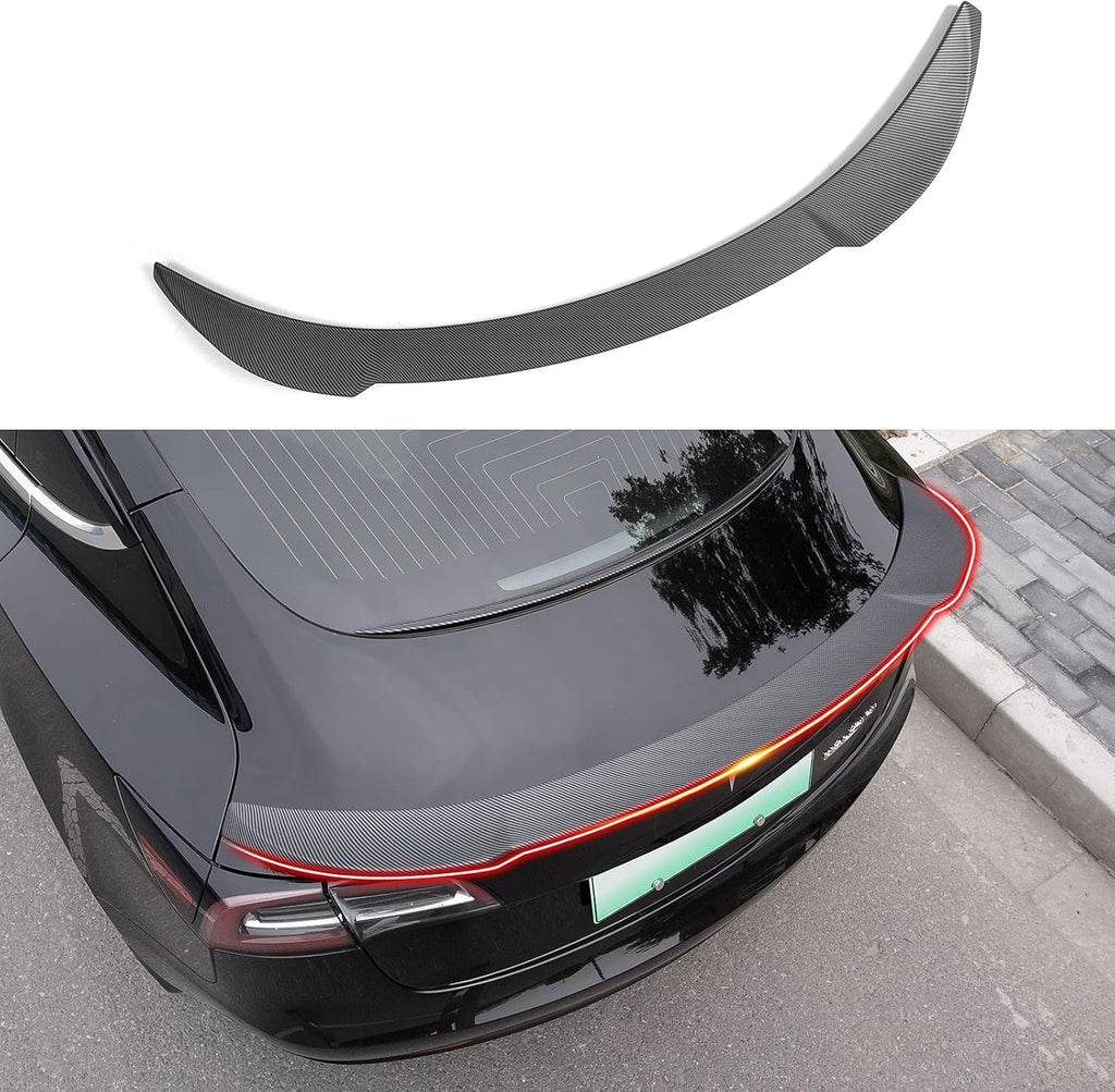 Matte Black Trunk Spoiler Wing Lip for Tesla Model 3, Pack of 2 M300657