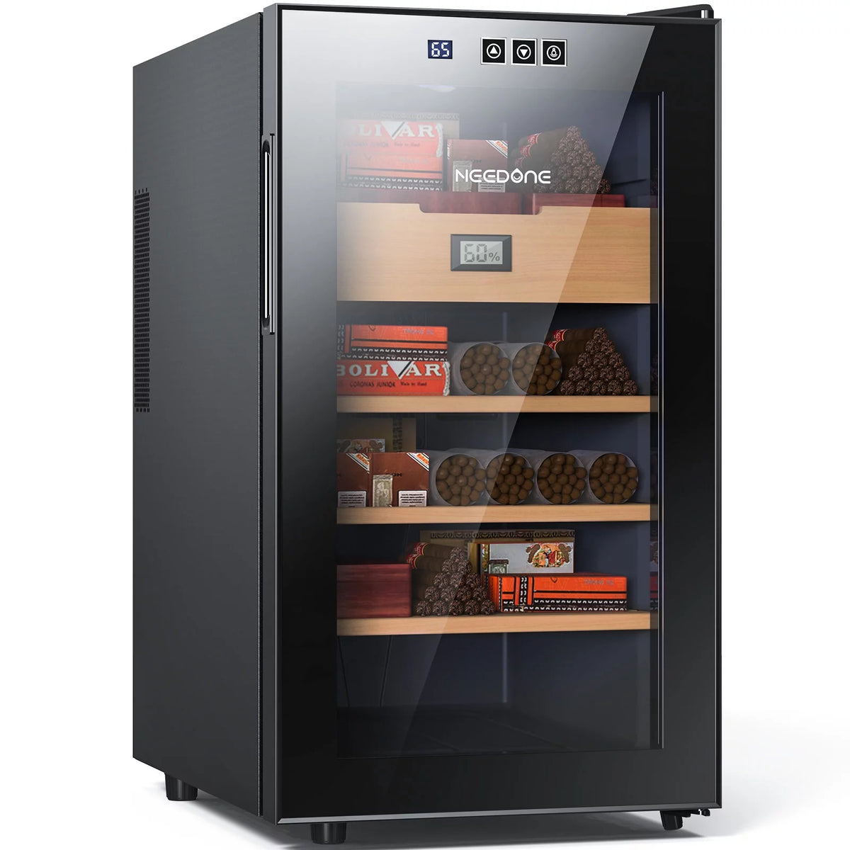 48L Electronic Cigar Cabinet with Spanish Cedar Wood Shelves V557368