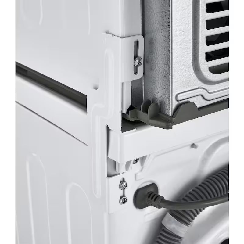 24 in. W 2.4 Cu. Ft. Compact Stackable Smart Front Load Washer in White with Steam D849150