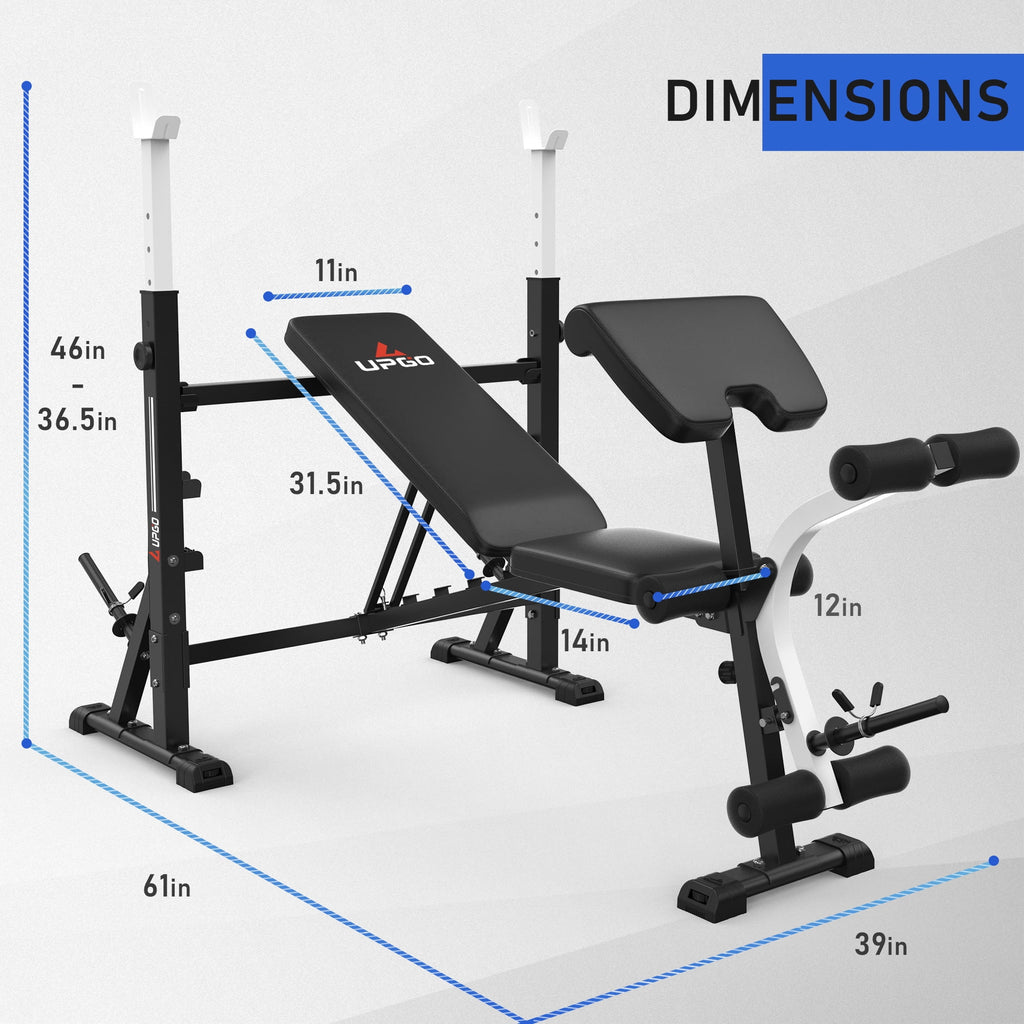 Standard Weight Bench with Preacher Curl Pad and Leg Developer S16464
