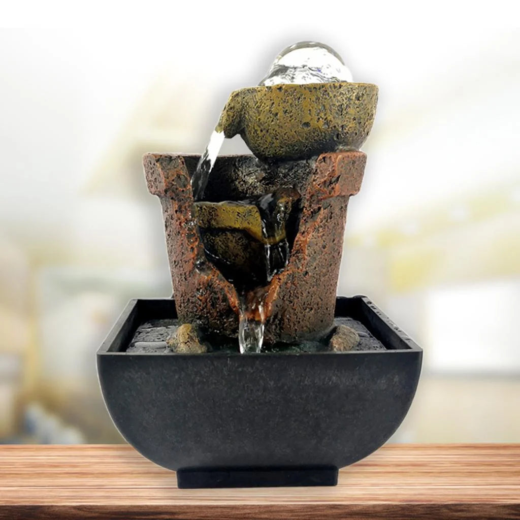Tabletop Water Fountain With Lights V8630