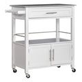 White Granite-Top Kitchen Cart T74629