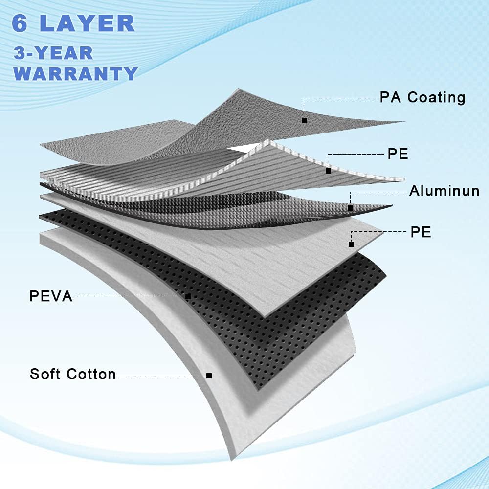 6 Layers Waterproof Car Cover 193 X72 X59 inches U346481