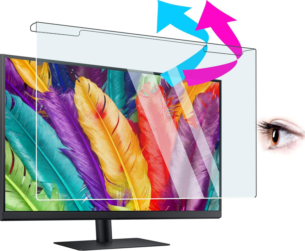 24 Inch Blue Screen Protector for Computer Monitor, Pack of 2 V17660
