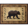 Black Rectangle Rug S277