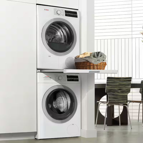 24 in. Laundry Stacking Kit with Shelf in White H99221