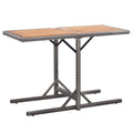 Anthracite Poly Rattan and Solid Acacia Wood Garden Table A4701
