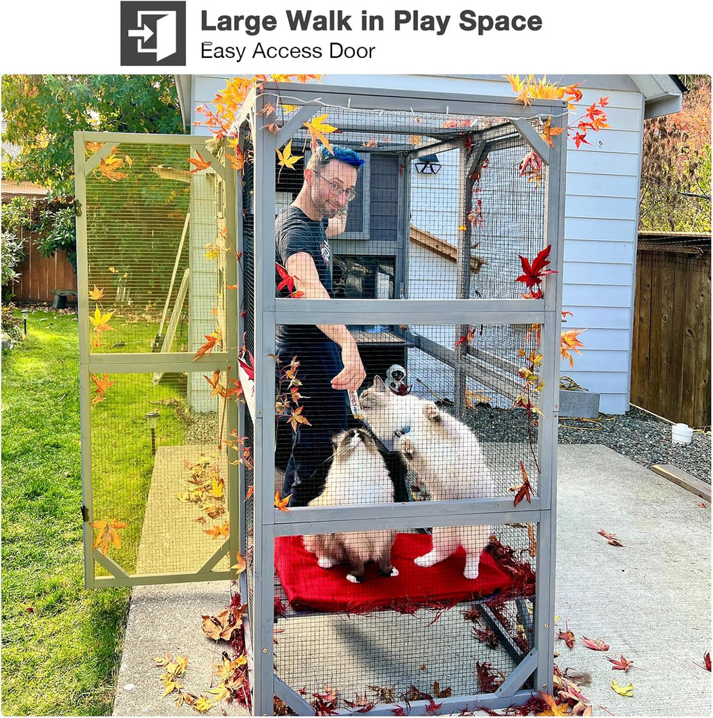 Large Cat House with 4 Levels, 77" L H821