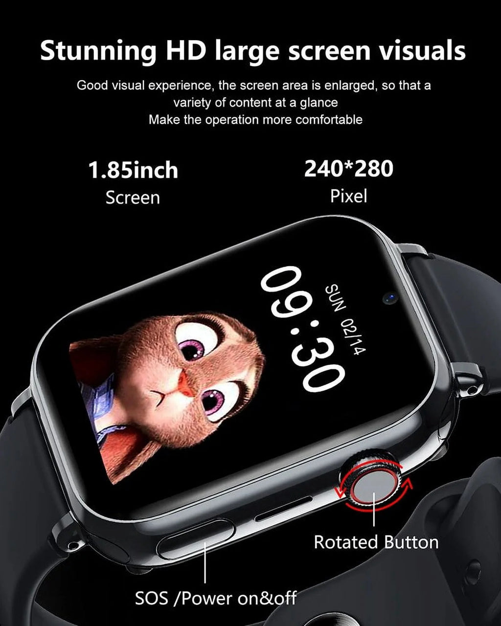 White 4G Smart Watch with GPS Location Tracker Camera I8462