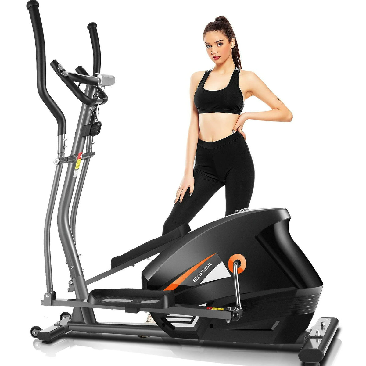 Elliptical Machine with 10 Levels Magnetic Resistance & LCD Display I171550
